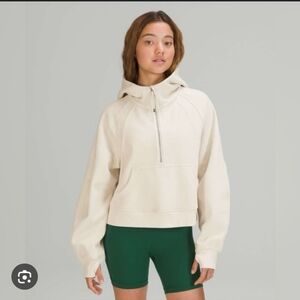 Lululemon Scuba Oversized Half-Zip HoodieWhite Opal 2022 W3DM4S Cotton Terry M L